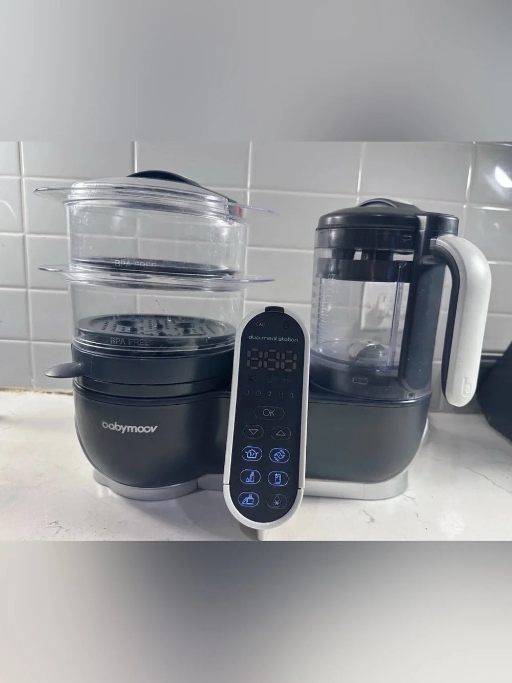 Babymoov NutriBaby+ Blender & Steamer Meal Station BPA-Free Timer A001125